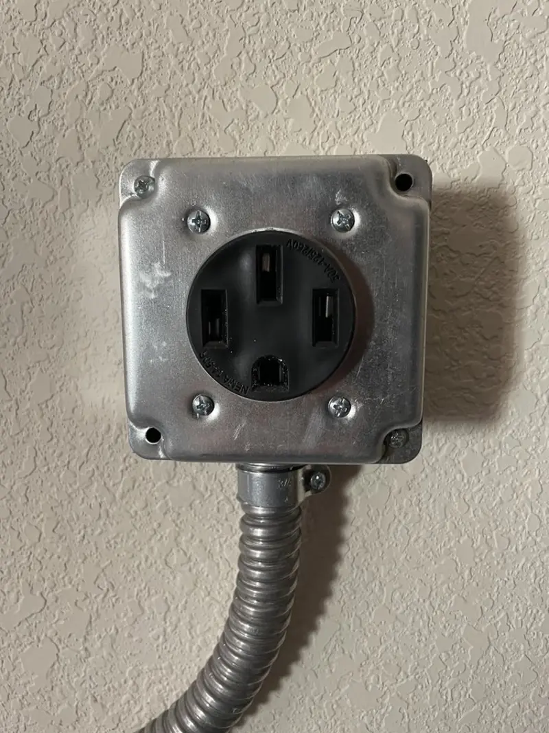 NEMA 14-50 outlet installed for Smart Home Electrical in Gantt